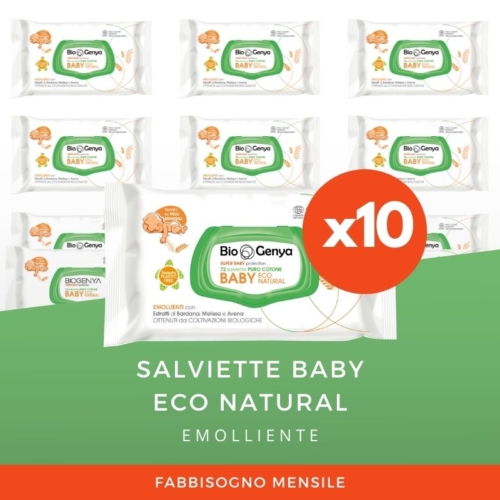 Kit Risparmio – Salviette Baby Eco Natural – 10 confezioni